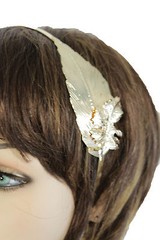 Fun Women Headband Gold Metal Long Leaf Fashion Hair Accessory Casual Look Teens