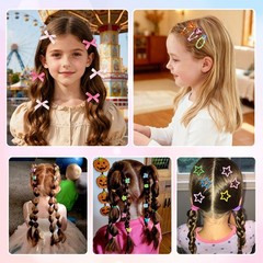115 Pcs Hair Clips for Girls,900 Pcs Colorful Hair Bands,No-Slip Hair Kit wit…