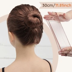 Teenitor Hair Net and Small Donut Bun Maker for Kids, 10 Small, Dark Brown
