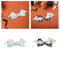 Novelty Lace Bows Braid Holder Bat Wing Hair Clip Female Halloween Headdress