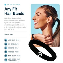 Medium Hold Hair Bands – Seamless Spandex Nylon Ties for All Hair Types – Damage
