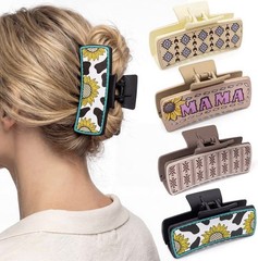 4 Pack 4.1 Inch Western Large Hair Jaw Clips for Thick Hair Daily Wear, Western