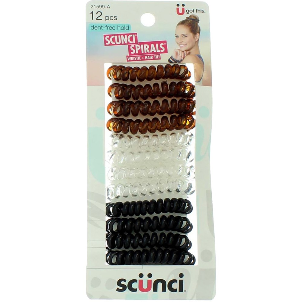 3 Pack Scunci Dent-Free Hold Dent-Free Hold Hair Ties, 12 Ct