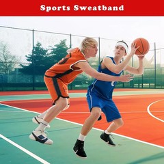 6pack Sports Headband Yoga Gym Sweatband Women Men Hair Bands Head Sweat Band US