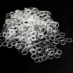 Mini Rubber Bands, 400pcs Clear Elastic Bands, Soft Hair Elastics Ties for Kids,