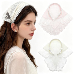 2 PACK Hair Scarf Headband for Women, Lace Hair Bandana, Non-Slip Hair Soft Head