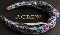 (NEW) Women’s J.Crew Floral 100% Silk Printed Knot Headband Size: OS (One Size)