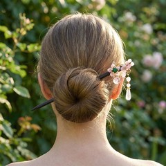 Vintage Wood Hair Sticks Japanese Chinese Decorative Hairstyle Accessories