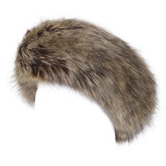 Natural Color Fluffy Faux Fur Headband, Hat, Ear Warmer, Head Wrap, Women