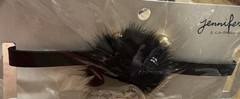 Jennifer & Company Black choker, and gold earrings