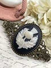 Irish Thistle Viking Celtic Scottish Hair Clip Medieval Renaissance Festival
