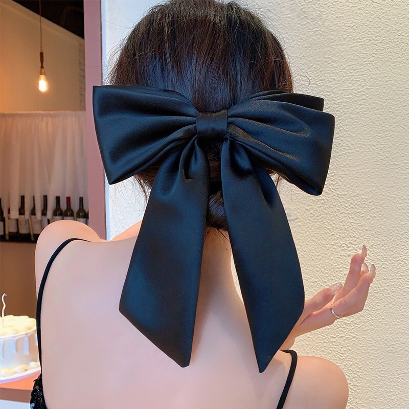 Big Bow Hair Clip Hairpin Solid Color Hair Accessories For Girls