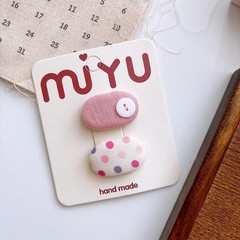 Korean Style Sweet Fabric Teardrop Baby Hair Clips for Girls Anti-Slip Bangs Bar