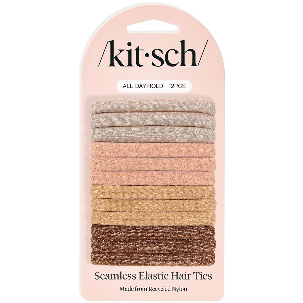 Kitsch Nylon Hair Ties No Damage – Stretchable Hair Bands for Strong All-Day