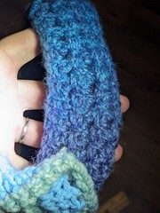 Handmade Crochet Headband, Blue With Moon And Star, 100% Acrylic, Infant