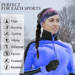 Winter Ear Warmer Fleece Headband Fashion Rainbow Tie Dye Hairband for Women Men