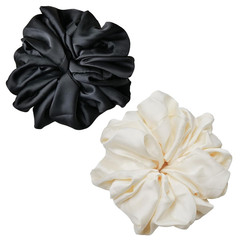 Oversized Satin Scrunchies for Women – 2 Pack Extra Large Hair Ties Accessories,