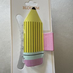 Yellow Pencil Shaped Hair Clip 3 in. For Women Hair Claw