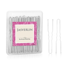 JASVERLIN U Shaped Hair Pin Silver Bun Pins for Women Long Large Bobby Pins H…