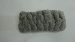 6Pc Soft Plush Spa Makeup Headband Gray