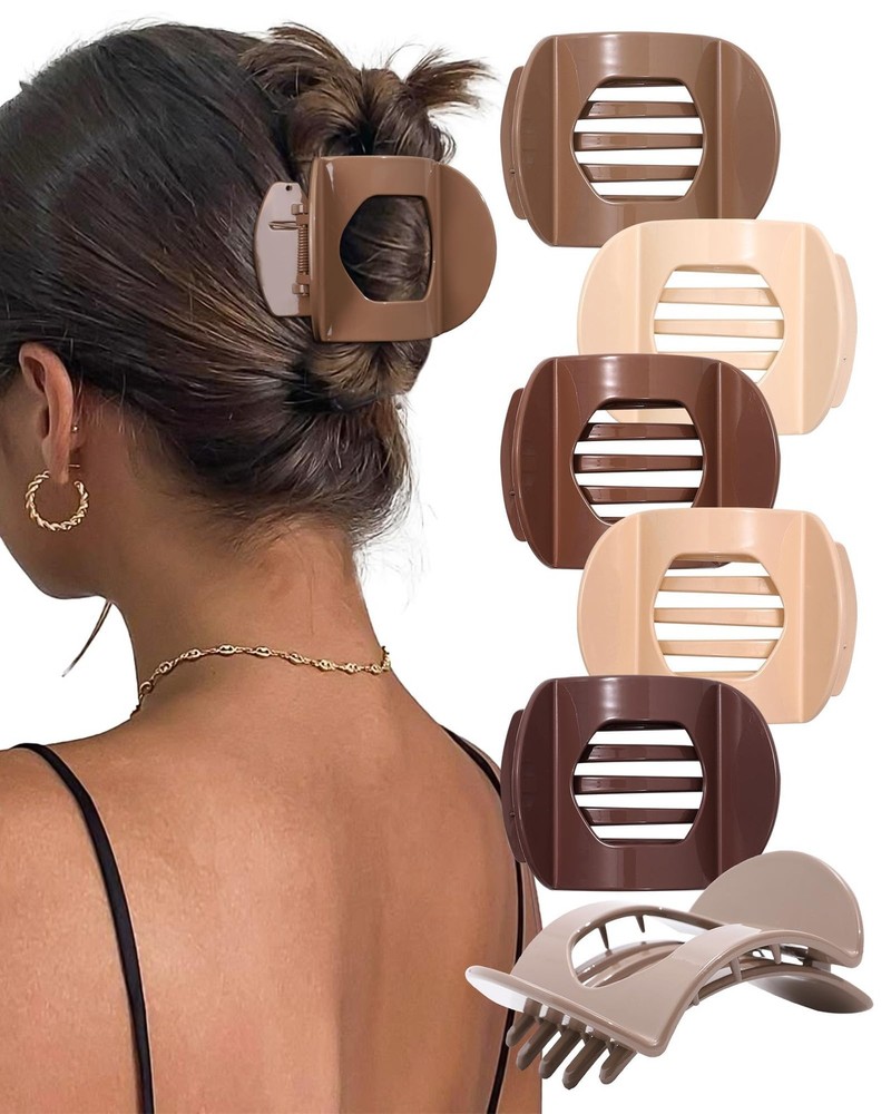 1 Count (Pack of 6), Light Brown+Dark Brown+Light Brown+Off-White+Chestnut