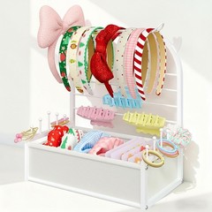 Headband Holder Stand Hair Accessories Organizer for Girls with Storage Base, De