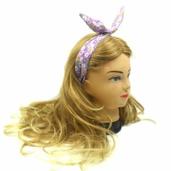 12 Bunny Rabbit Ear Wire Headbands for Women Girls Head wrap Hairbands [Sweety]