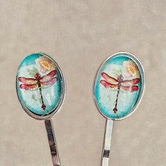 Dragonfly Floral Hair Pins for Women