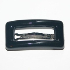 Navarro Barrette Mini Small Hair Clip Rectangle Open Cut Square Made in France