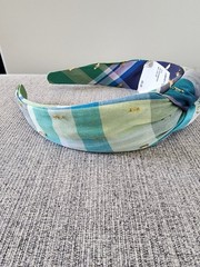 Blue Green And Gold Knot Headband