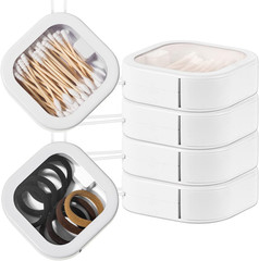 Kathfly 4 Pcs Hair Tie Organizer, Portable Hair Accessories Organizer Travel Cas