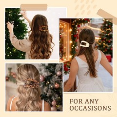 6 PCS Flat Hair Clips for Women, 1 Count (Pack of 6), 6pcs, Tortoise Shell