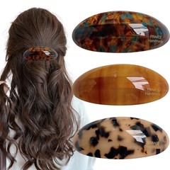 3 PCS Acetate Hair 1 Count (Pack of 3), Brown + Caramel + Light Leopard