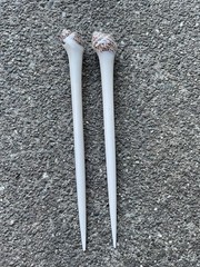 2 Shea Shell Hair Pin Bali 7 Inches Tall