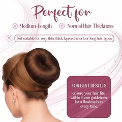 2 Pack Women’s Hair Bun Maker French Twist Hair Fold Wrap Snap Brown Sturdy