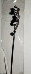 1 pc Women’s Tassel Hair Stick Black Beads Fringe Butterflies Hairpin Metal CUTE