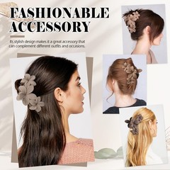6 Pcs Large Flower Claw Clips for Women – Hawaiian Plumeria Hair Accessories,
