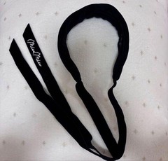 miu miu Women Hair Accessory Velor Headband Velvet Logo Stone Limited Edition VH
