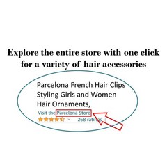 French Long and Thin Black Celluloid Hair Clip Barrette Classic Elegant Design