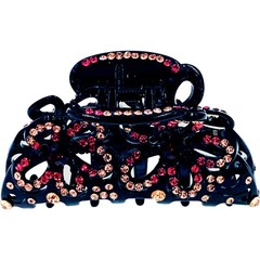 USA HANDMAD ACRYLIC HAIR CLAW CLIP JAW HAIRPIN RHINESTONE CRYSTAL ELEGANT A5