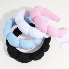 Fashion Microfiber Washing Wristbands Scrunchies Puffy Headband Spa Bubble