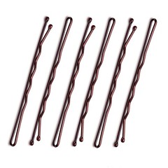 Bobby Pins, 200 Pieces, Brown, 2-Inch Curved Hair Pins Clips for Kids Girl Women