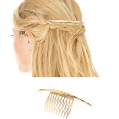 Metal Hair Side Combs French Hair Comb Straight Teeth Hair Clip Comb Twist Hair