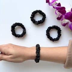 Luxury Satin Skinny Scrunchies Small Satin Hair Ties for Thin Hair Hair Tie S…