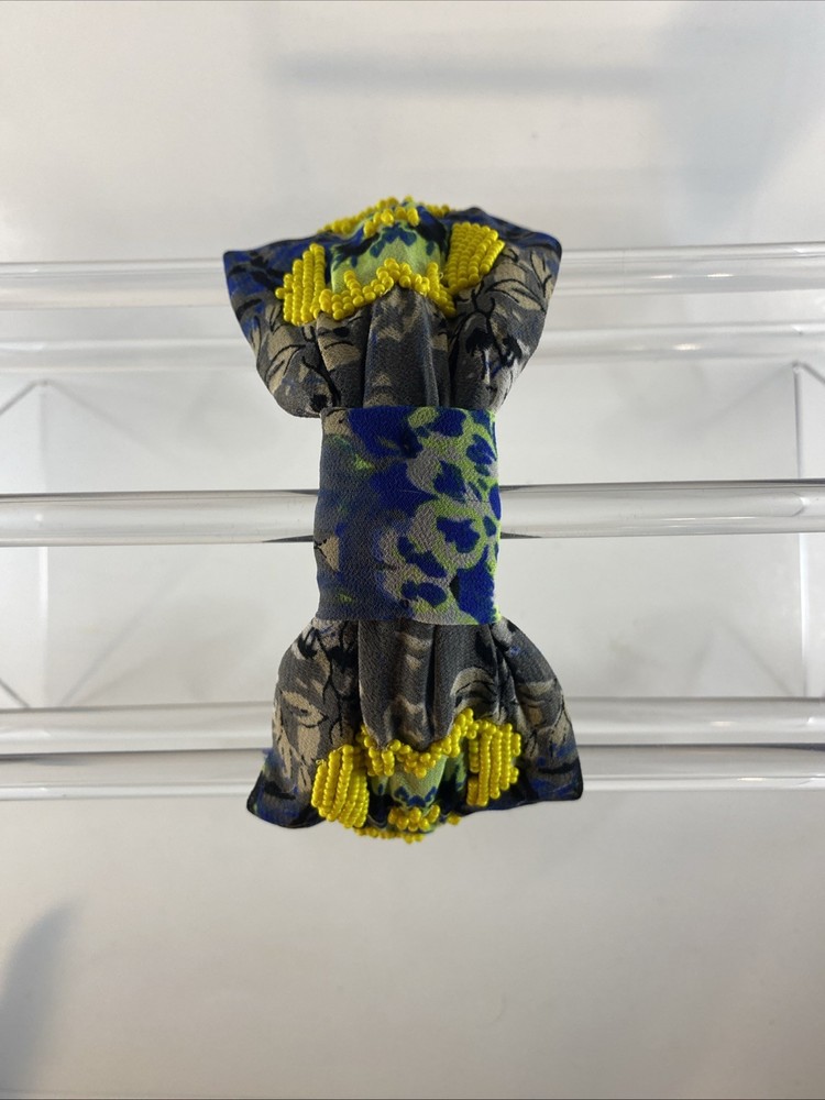 NamJosh Emerald and Blue Green Yellow Beaded Headband Hair Accessory