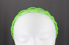 Green headband chain link plastic 1.25″ wide headband hair band accessory