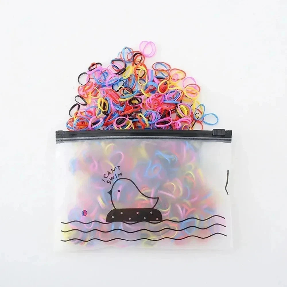 1500PCS Nylon Hair Elastic Bands Ponytail Holders Hair Ties Set for Girls Kids