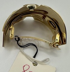 Kenneth Jay Lane Art Deco Prom Notch Hair Clip Barrette Saks Riviera France NWT