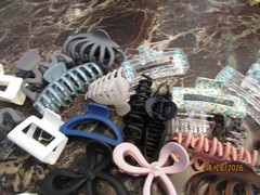 HUGE Assorted Lot of Plastic Hair Claw Clips 50 Assorted Hair Claw Clips