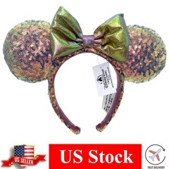 Disney-Park Minnie Earidescent Iridescent Pink Ears Headband 50th Anniversary